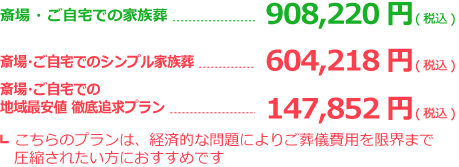 “ご葬儀での宗教家対応なし"