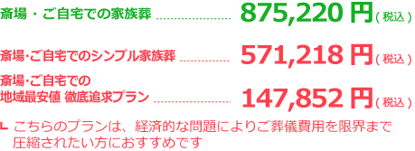 “ご葬儀での宗教家対応なし"